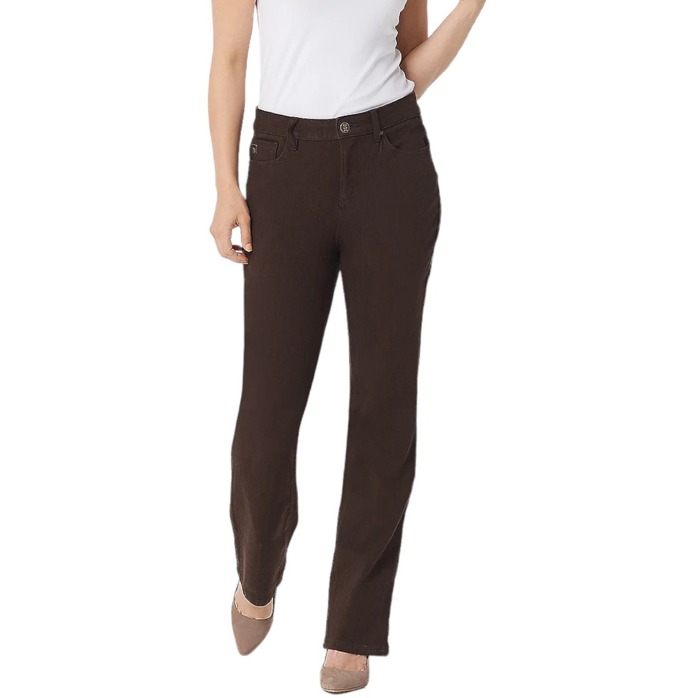 Belle by Kim Gravel Flexibelle 5-Pocket Boot Cut Jeans Espresso - Regular